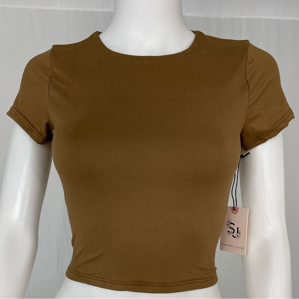 Brown Sincerely Jules Crop Top